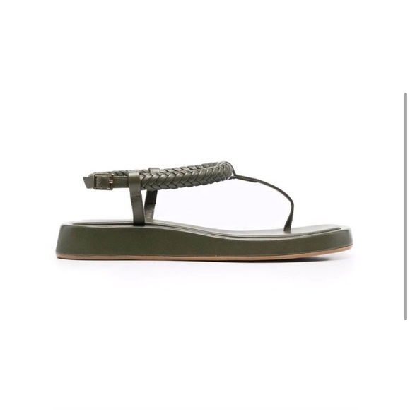 Gia Borghini / RHW leather flat braided Rosie 3 sandals - Picture 3 of 9